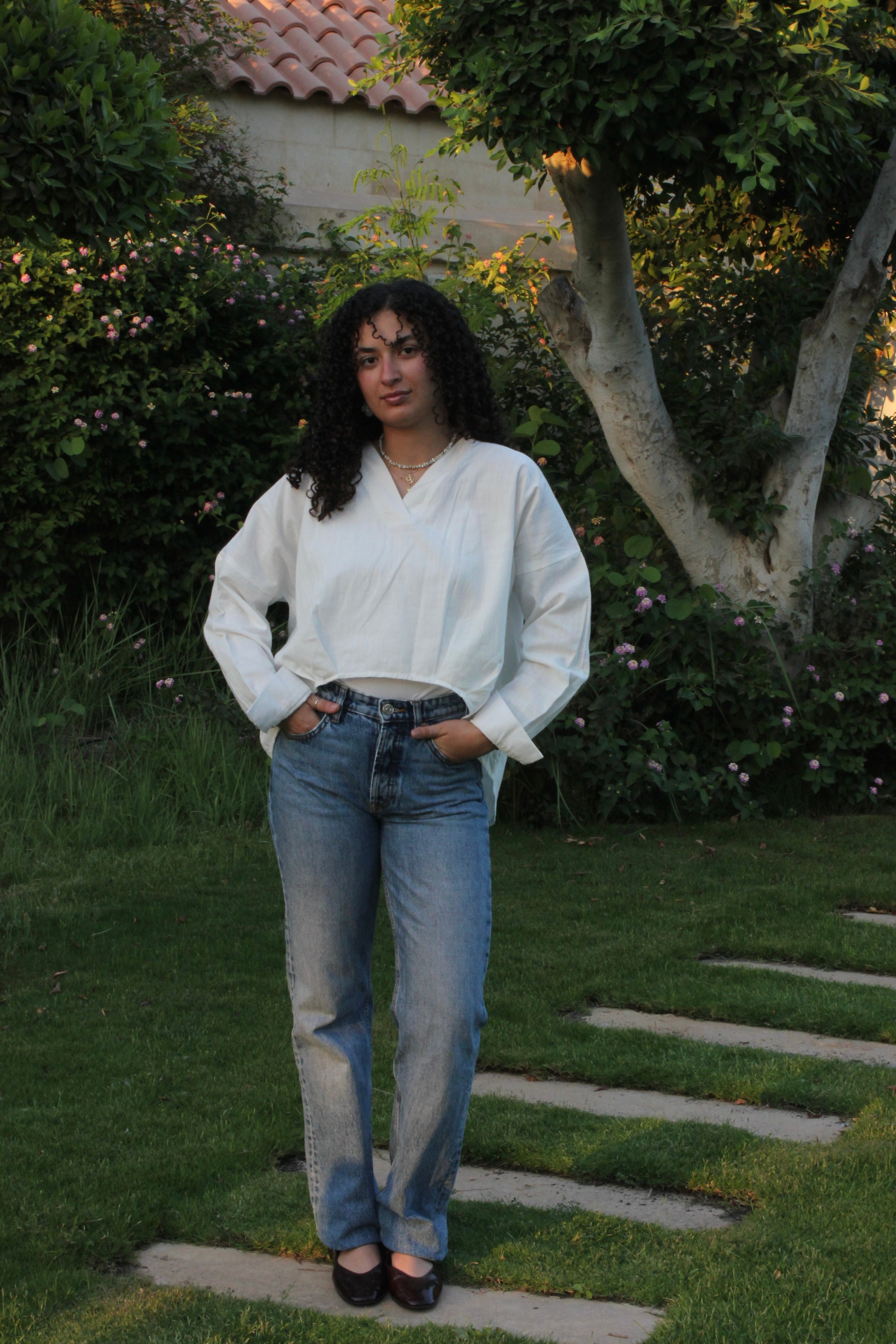 High-Low linen shirt