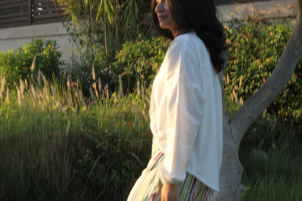 High-Low linen shirt