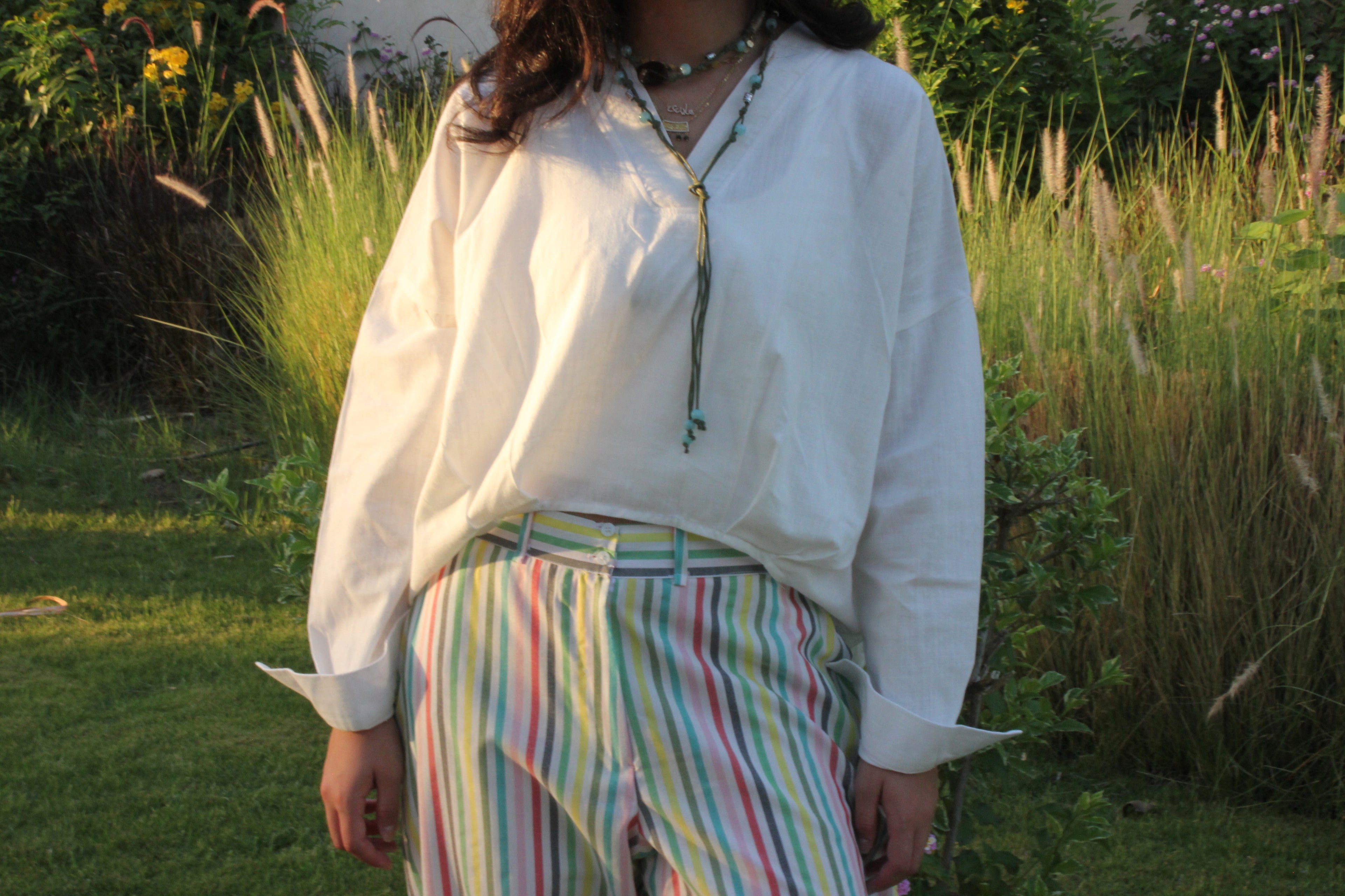 High-Low linen shirt