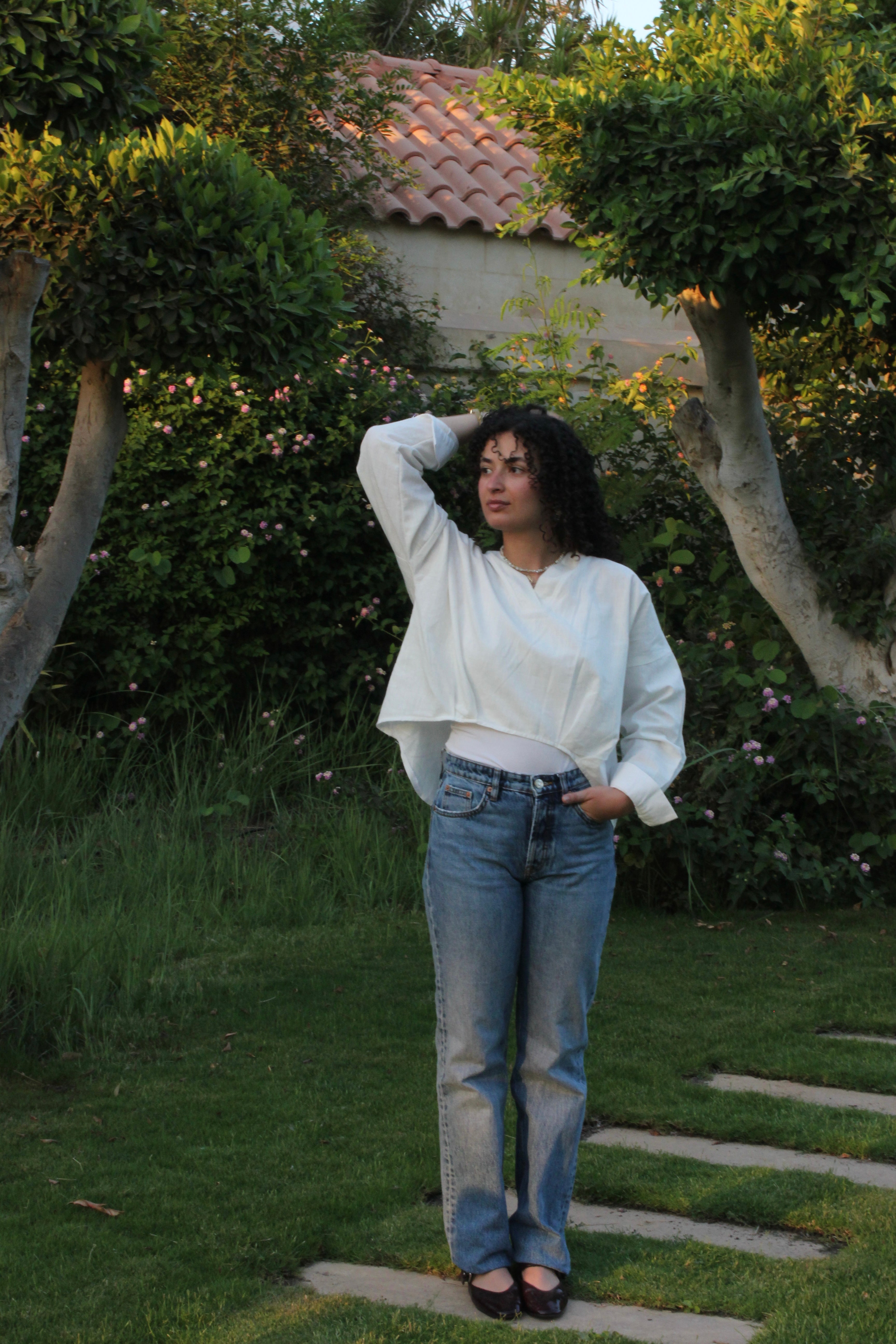 High-Low linen shirt