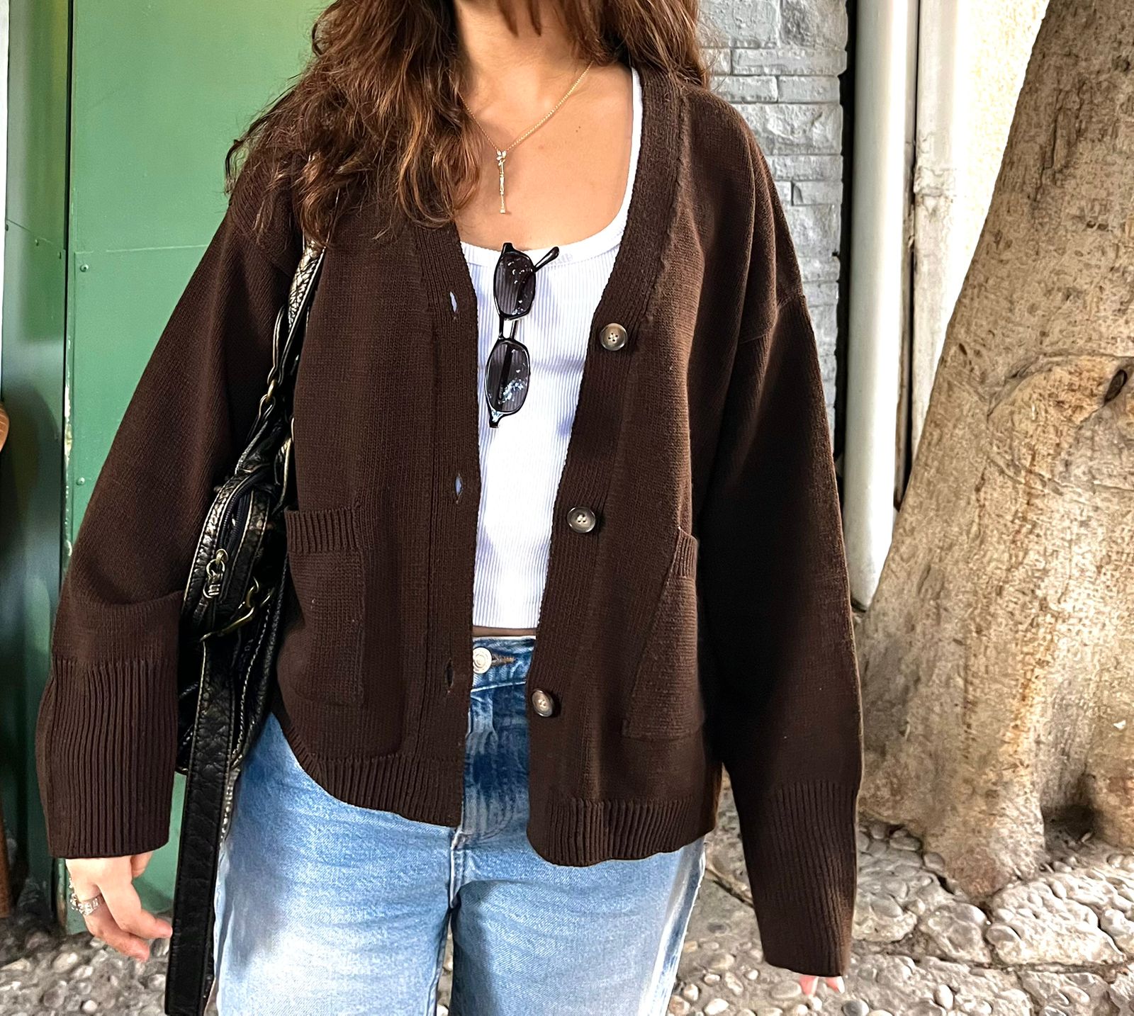 Dark Brown Cardigan